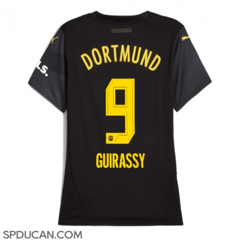 Zenski Nogometni Dres Borussia Dortmund Serhou Guirassy #9 Gostujuci 2024-25 Kratak Rukav